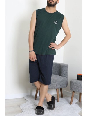 Modi Süprem Şortlu Erkek Pijama Takımı Zümrüt - 42983.1048.