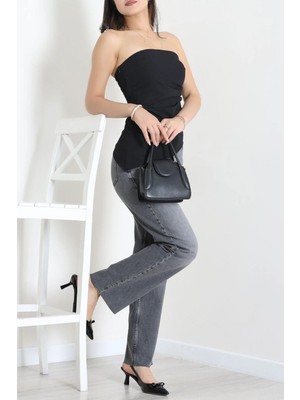 Modi Kesik Paça Kot Pantolon Gri - 75131.2049.