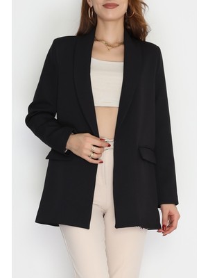 Modi Leopar Astarlı Blazer Ceket Siyah - 51500.1909.