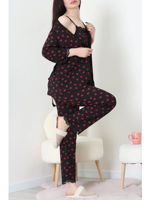 Modi 3 Lü Set Pijama Takımı Siyahdudak - 623.1287.