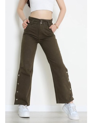 Modi Paça Çıtçıt Kot Pantolon Haki - 405400.2141.