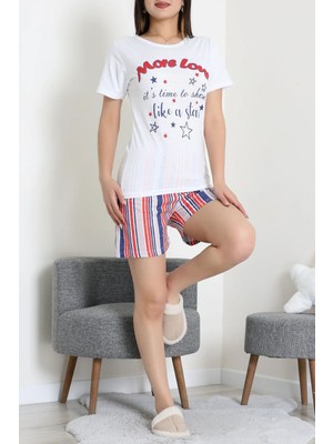 Modi Süprem Baskılı Pijama Takım Beyazlaci - 50775.1773.