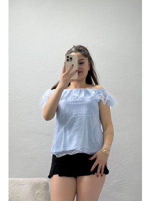 Modi Tüllü Crop Bluz Bebemavi - 71919.2192.
