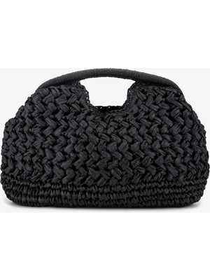 Valmenti Kadın Tekstil Siyah El Çantası 1141 811 Bn Cnt Y26 Black Raffıa