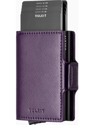 Vulkit Çift Bölmeli Rfıd Korumalı Deri Erkek Kartlık Cüzdan