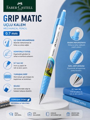 Faber-Castell Matic 0.7 Uçlu Kalem Özel Koleksiyon Serisi | Silgili, Ergonomik , Konforlu Yazım, Okul ve Ofis Kullanımı
