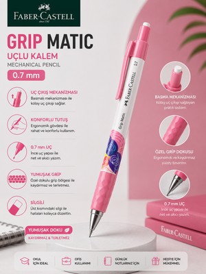 Faber-Castell Matic 0.7 Uçlu Kalem Özel Koleksiyon Serisi | Silgili, Ergonomik , Konforlu Yazım, Okul ve Ofis Kullanımı
