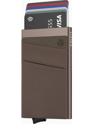 Vulkit Rfıd Korumalı Mini Unisex Kartlık Cüzdan Para Bölmeli