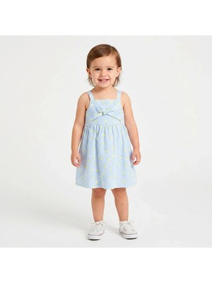 Hellobaby Kız Bebek Elbise Meyve Baskılı Modelli Yaka Strappy Reçme