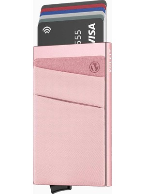 Vulkit Rfıd Korumalı Mini Unisex Kartlık Cüzdan Para Bölmeli