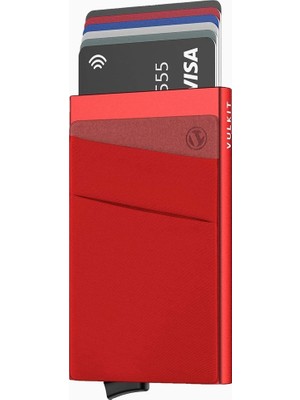 Vulkit Rfıd Korumalı Mini Unisex Kartlık Cüzdan Para Bölmeli