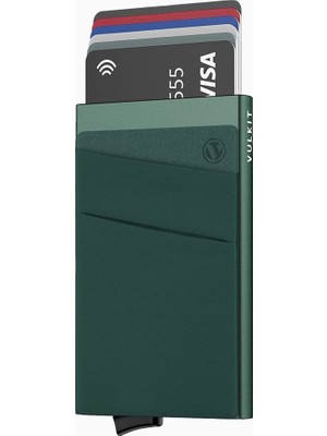 Vulkit Rfıd Korumalı Mini Unisex Kartlık Cüzdan Para Bölmeli