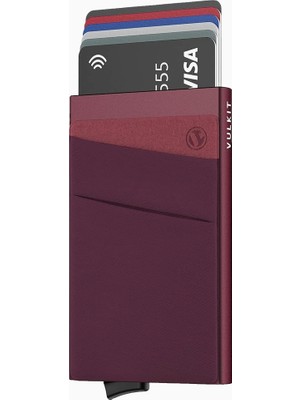 Vulkit Rfıd Korumalı Mini Unisex Kartlık Cüzdan Para Bölmeli