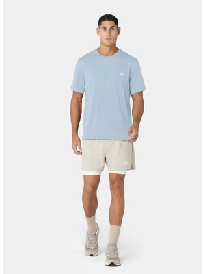 Squatwolf MT060580994 Lightweight Regular Tee Mavi Bisiklet Yaka Normal Fit Düz Erkek T-Shirt