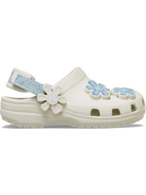 Crocs Clsc Dnm Flwr Adj Backstrapcgt Beyaz Terlik 212512-2MD