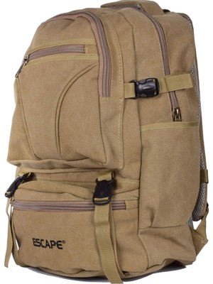 Escape 501 Kanvas Kumaş Dağcı Sırt Çantası Su Geçirmez Kahverengi Ergonomik Tasarım