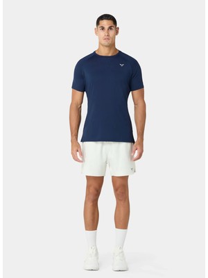 Squatwolf MT022640003 Ultralight Gym Tee Lacivert Bisiklet Yaka Normal Fit Düz Erkek T-Shirt