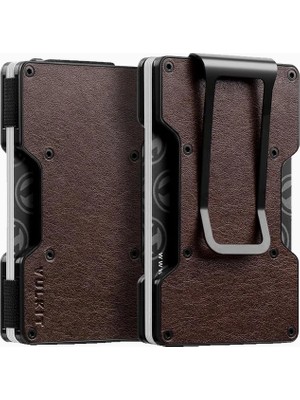 Vulkit Rfıd Korumalı Metal Erkek Kartlık Cüzdan Para Klipsli