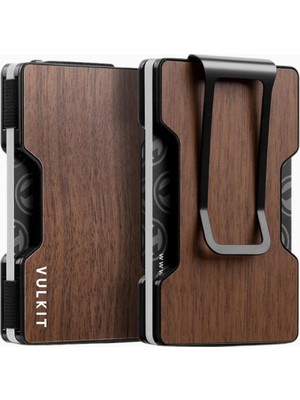 Vulkit Rfıd Korumalı Metal Erkek Kartlık Cüzdan Para Klipsli