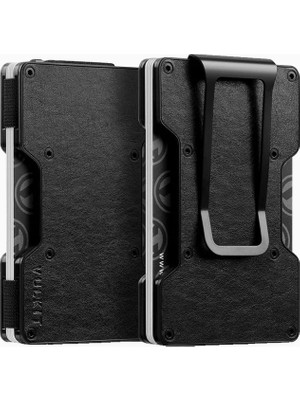 Vulkit Rfıd Korumalı Metal Erkek Kartlık Cüzdan Para Klipsli
