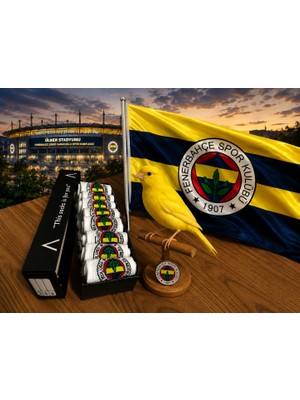 Aygan Store 8 Çift Unisex Fenerbahçe Renkli Desenli Soket Çorap Desenli Beyaz Kolej Çoraplar 8 Adet