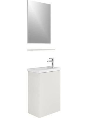 Kale minimalist 50 cm Beyaz Banyo Dolabı Takımı