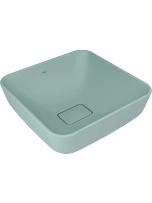Kale Zero 2.0 40X40 cm Mat Adaçayı Yeşili Kare Çanak Lavabo