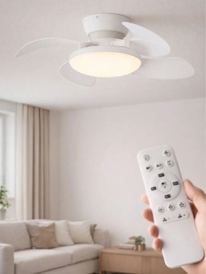 Orbus Uzaktan Kumandalı Led'li Tavan Vantilatörü Vl6 - Motor Dc 25W LED 45W 3000K-6500K