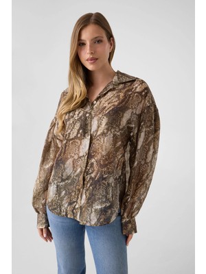 Guess Imma Kadın Comfort Fit Gömlek
