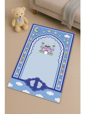 Viva Home Mavi Cami Temalı Erkek Çocuk Seccadesi CS16