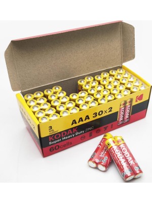 Kodak Aaa Ince Kalem Pil Zinc Carbon 60LI Paket