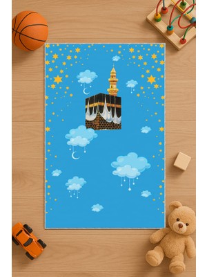 Viva Home Mavi Kabe Temalı Unisex Çocuk Seccadesi CS10