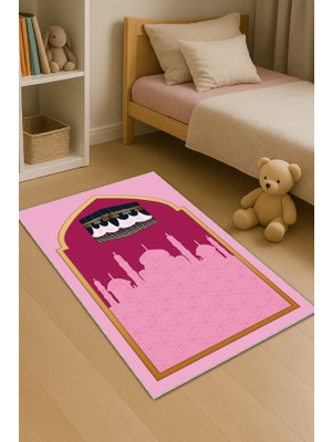 Viva Home Pembe Cami Temalı Kız Çocuk Seccadesi CS29
