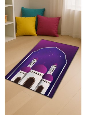 Viva Home Mor Cami Temalı Unisex Çocuk Seccadesi CS13