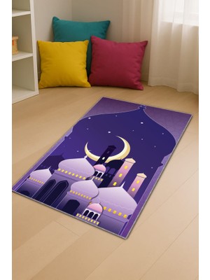 Viva Home Mor Cami Temalı Unisex Çocuk Seccadesi CS07
