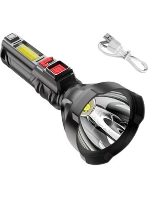 Gold Silver GS-830 El Feneri Şarjlı LED Ampul ile Su Geçirmez ve Uzun Süreli Kullanım