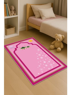 Viva Home Pembe Cami Temalı Kız Çocuk Seccadesi CS28