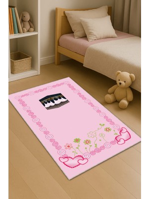 Viva Home Pembe Kabe Temalı Kız Çocuk Seccadesi CS32