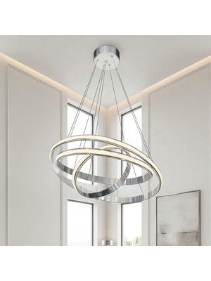 TT300-3-DSNKR Tt Aydınlatma 3 Lü Çizgili Profil Krom Kaplama LED Avize