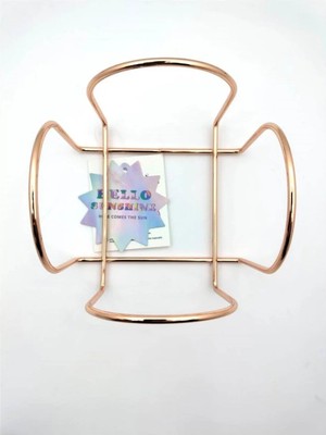 Mikasso Küp Blok Metal Rose Gold Standlı 90*90MM Küp Not Kağıdı