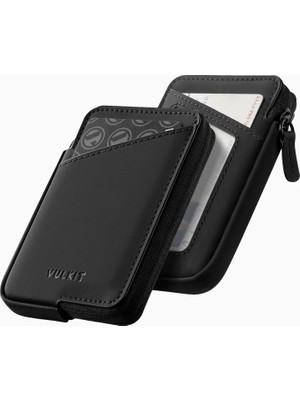 Vulkit Rfıd Korumalı Fermuarlı Deri Unisex Kartlık Cüzdan