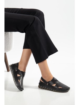 Suins Shoes Suins Sadia Model Hakiki Deri Yumuşak Kadın Günlük Sandalet