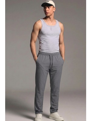 Comstar Erkek Esnek Casual Antrasit Baggy Pantolon