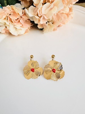 Devi Fashion Çelik Telkari Çiçek Küpe 3 cm