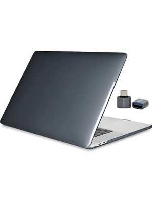 Yıldırım Store MacBook Air 15.3 Inç Kılıf M4-M3-M2 Uyumlu Kristal Parlak Tpu Sert Kapak Ince Hafif Çizik ve Darbe Koruyucu Pürüzsüz Şeffaf Kapak Siyah