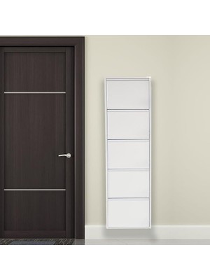 Yıldırım Store Metal Ayakkabılık Mac5-5 Kapaklı - 50X15X169 H