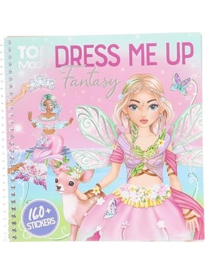 Die Grup 13439 Topmodel Dress Me Up Fantasy Kitabı 24 Sayfa Önceden Basılmış Kendiniz Tasarlayın, Dahil 11 Sayfa Çıkartma, Çok Renkli
