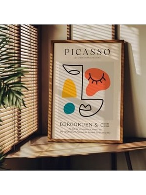 Die Grup Fark Tanıtım Picasso Çerçevesiz Poster, Modern Dekoratif Çerçevesiz Poster, Tablo, Picasso-11, 40 x 50