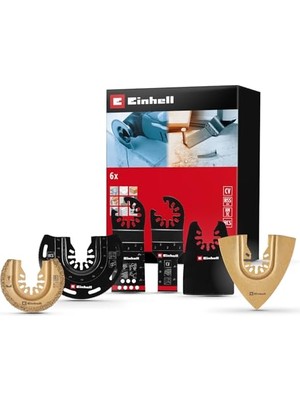 Die Grup Orijinal Einhell 6 Parça Multitool Seti (Dalma, Hcs Yarım Daire, Crv Dalma, Karbür Uçlu Yarım Daire Testere Bıçağı, Karbür Delta Rasp, Esnek Spatula – Open Back Bağlantılı) - 49708106