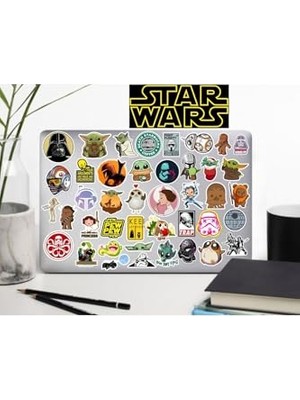 Die Grup Star Wars Yıldız Savaşları Sticker Telefon Laptop Notebook Tablet Defter Matara Sticker Etiket